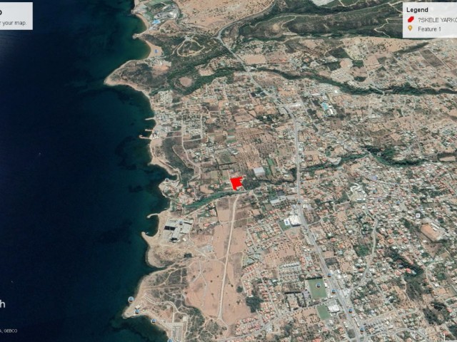 چشم انداز فوق العاده، چشم انداز پاک دریا در چاتالکوی، جیرن، فقط 300 متر با دریا، 4 مورد فروش زمین برای فروش ADEM AKIN 05338314949