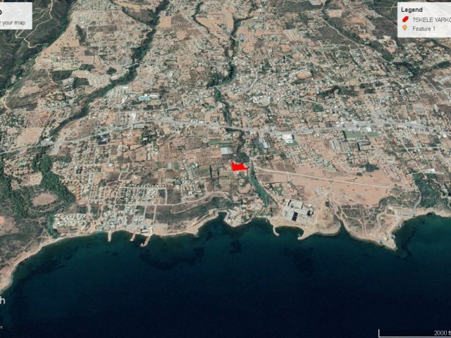 WONDERFUL VIEW, CLEAR SEA VIEW IN ÇATALKÖY, GIRNE, ONLY 300 METERS FROM THE SEA, 4 DECLARES OF LAND FOR SALE ADEM AKIN 05338314949