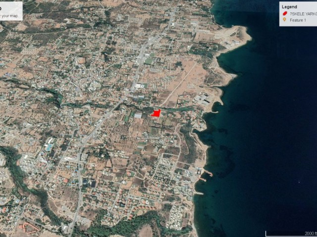 WONDERFUL VIEW, CLEAR SEA VIEW IN ÇATALKÖY, GIRNE, ONLY 300 METERS FROM THE SEA, 4 DECLARES OF LAND FOR SALE ADEM AKIN 05338314949