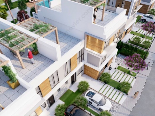 Zypern Caesar Blue Duplex zum Verkauf 2+1 Villa Quatro Long Beach Pier Bogaz/// 2+1 Duplex Quatro Villa zum Verkauf in Zypern Caesar Blue Pier Bogaz ////!!/واحد ویلایی دوبلکس کوآترو سزار بلو