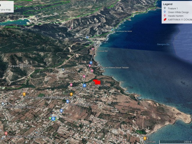 LAND FOR SALE IN GIRNE KARŞIYAKADA 11 DECLARES OF 3 EVLEK WITH CLEAR SEA VIEW IN A GREAT LOCATION ADEM AKIN 05338314949