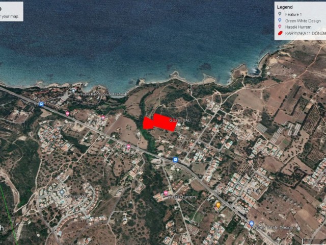 زمین برای فروش در GIRNE KARŞIYAKADA 11 اعلامی 3 EVLEK با منظره دریا صاف در یک موقعیت عالی ADEM AKIN 05338314949