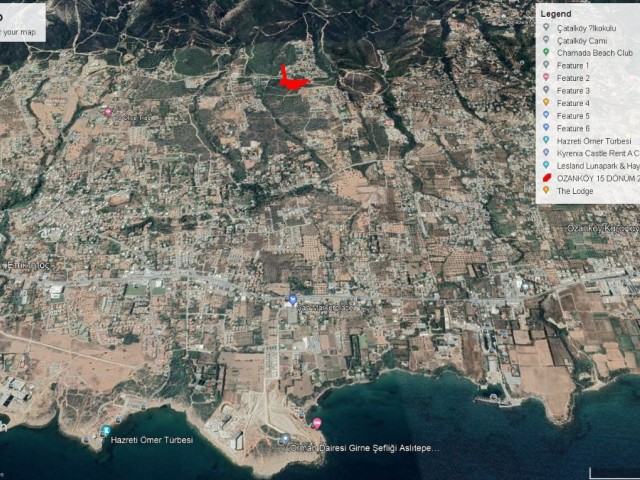 15 DONE 2 EVLEK LAND FOR SALE IN OZANKÖYD WITH MOUNTAIN AND SEA VIEW ADEM AKIN 05338314949