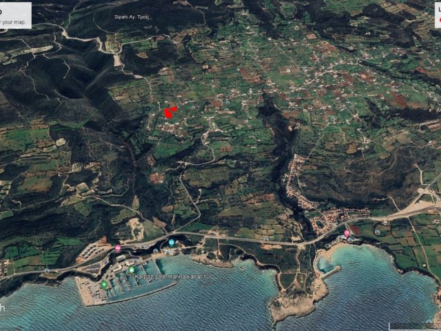 LAND FOR SALE IN SIPAHİ, 6 DECLARES OF 2 EVLEK WITH SEA AND GETA MARINA VIEWS ADEM AKIN 05338314949