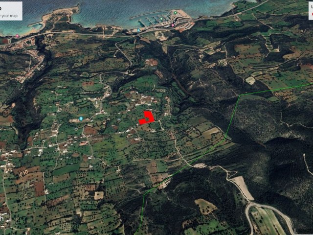 LAND FOR SALE IN SIPAHİ, 6 DECLARES OF 2 EVLEK WITH SEA AND GETA MARINA VIEWS ADEM AKIN 05338314949