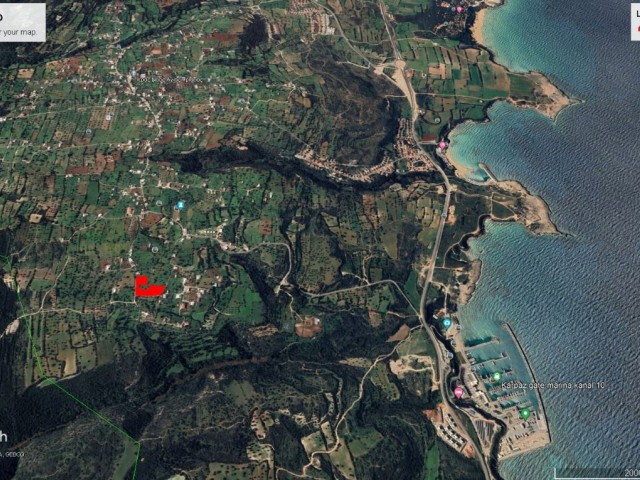 LAND FOR SALE IN SIPAHİ, 6 DECLARES OF 2 EVLEK WITH SEA AND GETA MARINA VIEWS ADEM AKIN 05338314949