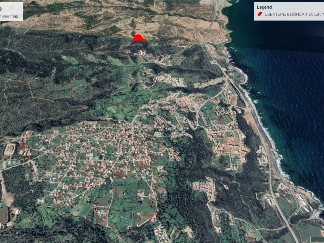 8 DONE LAND IN EWSENTEPE, 1 EVLEK, IN A GREAT LOCATION WITH MOUNTAIN AND SEA VIEW, FOR SALE AT A BAR