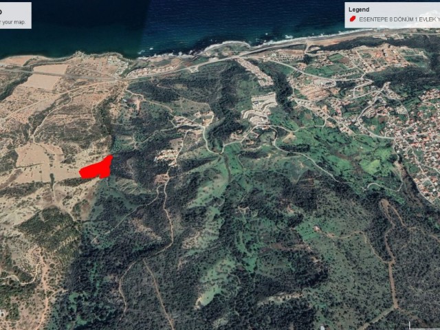 8 DONE LAND IN EWSENTEPE, 1 EVLEK, IN A GREAT LOCATION WITH MOUNTAIN AND SEA VIEW, FOR SALE AT A BARGAIN PRICE ADEM AKIN 05338314949