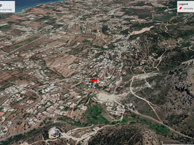 750 M2 LAND FOR SALE IN LAPTA AT THE MOUNTAIN SHOOT WITH CLEAR SEA VIEW SUITABLE FOR VILLA CONSTRUCTION ADEM AKIN 05338314949