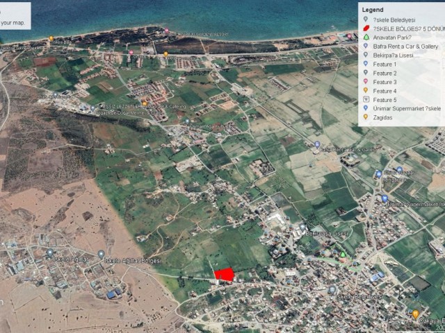 5 DONE 2 EVLEK LAND FOR SALE WITH 70% ZONING IN İSKELE BAHÇELER ADEM AKIN 05338314949