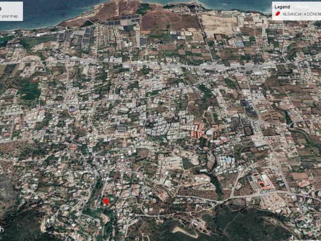 LAND FOR SALE IN ALSANCAK WITH A ROAD WITH MOUNTAIN AND SEA VIEW AND CLOSED TO DEVELOPMENT ADEM AKIN 05338314949