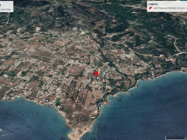 FOR SALE IN A PERFECT LOCATION IN KARŞIYAKA, 4 DECLARES OF LAND, 1 EVLEK, WITH SEA VIEW ADEM AKIN 05338314949