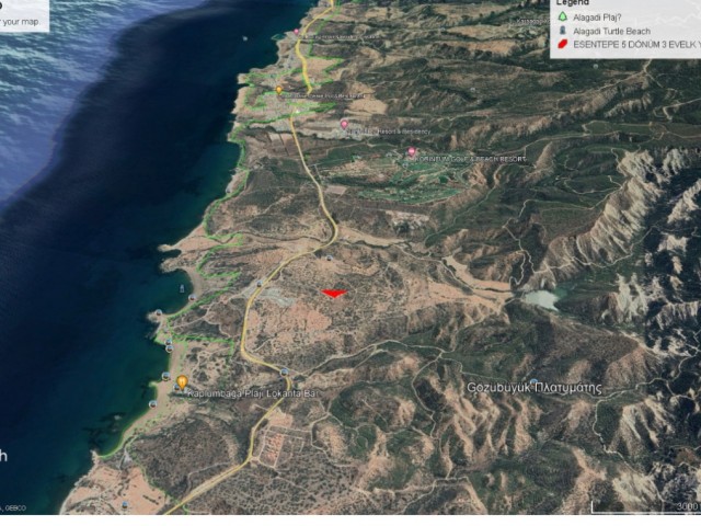 5 DONE 3 EVLEK LAND FOR SALE IN ESENTEPE WITH SEA VIEW IN A GREAT LOCATION ADEM AKIN 05338314949