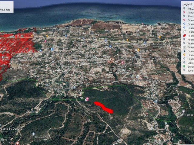 8 DONE 1 EVLEK LAND FOR SALE IN ALSANCAK WITH MOUNTAIN AND SEA VIEW AT A BARGAIN PRICE ADEM AKIN 05338314949