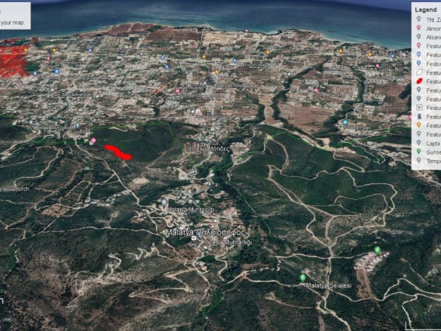 8 DONE 1 EVLEK LAND FOR SALE IN ALSANCAK WITH MOUNTAIN AND SEA VIEW AT A BARGAIN PRICE ADEM AKIN 05338314949