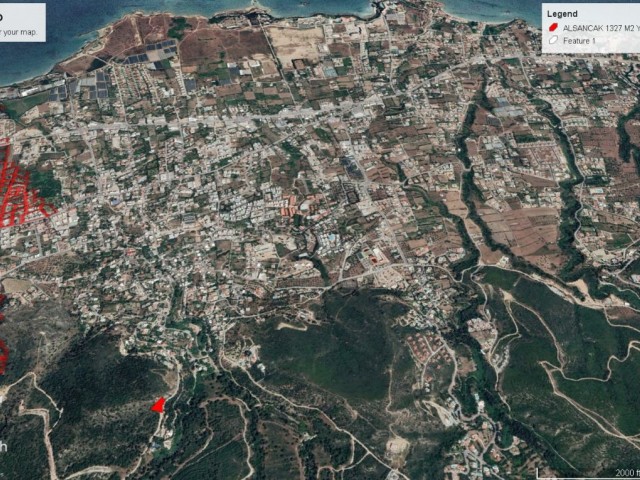 1327 M2 LAND FOR SALE ON THE MOUNTAIN SIDE IN ALSANCAK SUITABLE FOR VILLA CONSTRUCTION ADEM AKIN 05338314949