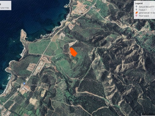 18 DECLARES OF LAND FOR SALE IN GIRNE BAHÇELİ WITH SEA VIEW IN A SUPER LOCATION ADEM AKIN 05338314949