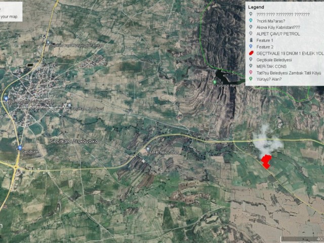 19 DECLARES OF LAND FOR SALE IN GEÇITKALE TATLISU MAIN ROAD WITH CHAPTER 96 AND OFFICIAL ROAD ADEM AKIN 05338314949