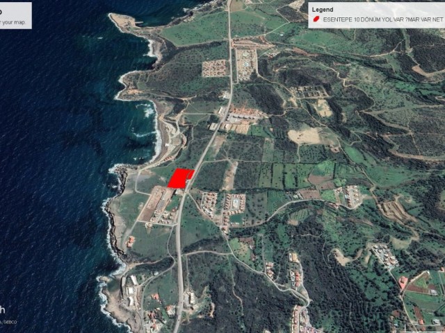 OUR LAND FOR SALE IN ESENTEPE OF 10 DECLARES WITH 2 EVLEK OFFICIAL ROADS, 35% ZONING AND ONLY 100 METERS FROM THE SEA ADEM AKIN 05338314949