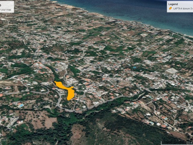 4 DECLARES OF 1800 AK LAND FOR SALE IN GIRNE ALSANCAK WITH MOUNTAIN AND SEA VIEW WITH 90% ZONING AND 33% FLOOR IN EXCHANGE ADEM AKIN 05338314949