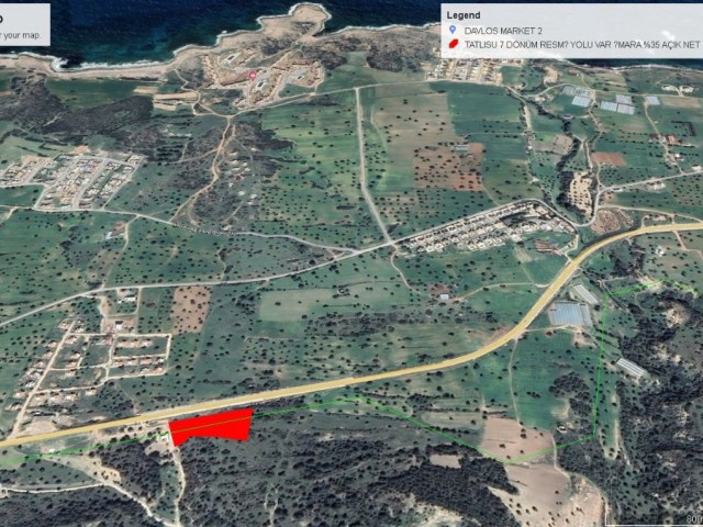 7 DECLARES OF LAND FOR SALE IN TATLISU WITH SEA VIEW ADEM AKIN 056338314949