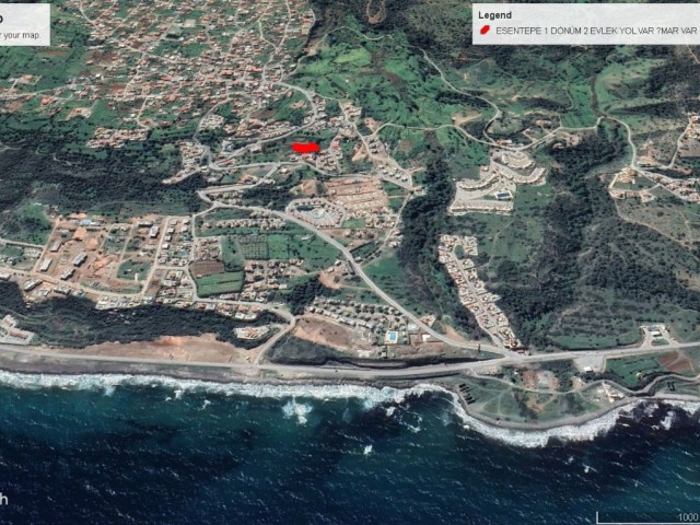 LAND IN ESENTEPE WITHIN THE VILLAGE WITH SEA VIEW FOR SALE 1 DONE 2 EVLEK GREAT LOCATION ADEM AKIN 05338314949