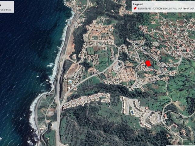 LAND IN ESENTEPE WITHIN THE VILLAGE WITH SEA VIEW FOR SALE 1 DONE 2 EVLEK GREAT LOCATION ADEM AKIN 05338314949