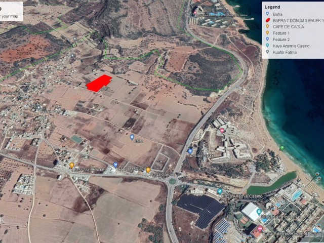 14 DECLARES OF LAND FOR SALE IN BAFRA WITH SEA AND HOTELS VIEWS ADEM AKIN 05338314949