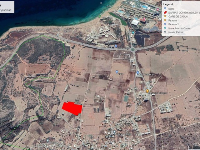 14 DECLARES OF LAND FOR SALE IN BAFRA WITH SEA AND HOTELS VIEWS ADEM AKIN 05338314949