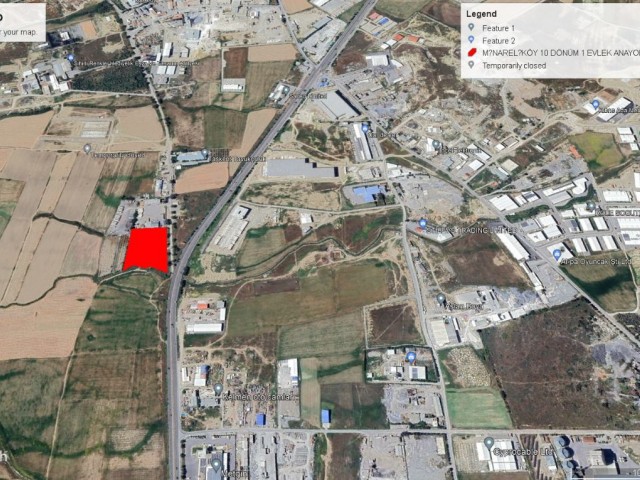 WITH A GREAT LOCATION IN MİNARELİKÖY, CONTACTING THE MAIN ROAD, 10 DECLARES OF 1 EVLEK LAND FOR SALE, WITH FASIL 96 ZONING, ADEM AKIN 05338314949