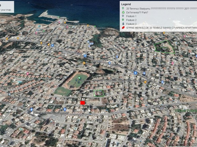 520 M2 LAND FOR SALE IN A GREAT LOCATION IN KYRENIA CENTER WITH 180% ZONING, SEA VIEW AND OFFICIAL ROAD ADEM AKIN 05338314949