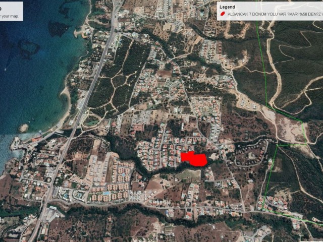 7 DECLARES OF 1 EVLEK LAND FOR SALE IN ALSANCAK WITH SEA VIEW IN A SUPER LOCATION ADEM AKIN 05338314949