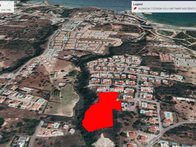 7 DECLARES OF 1 EVLEK LAND FOR SALE IN ALSANCAK WITH SEA VIEW IN A SUPER LOCATION ADEM AKIN 05338314949