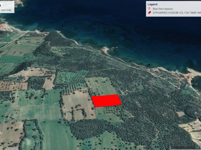 4 DECLARES OF LAND FOR SALE AT A BARGAIN PRICE IN DIPKARPAZ WITH 5% KODU AND BLUSI HOTEL AND TEKOS BEACH HOTEL AND CLEAR SEA VIEW NOTE: IT CAN BE EXCHANGED FOR A FLAT OR A CAR ADEM AKIN 05338314949