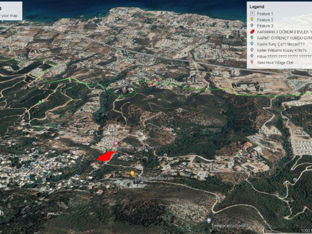 3 DECLARES OF LAND, 3 EVLEK, SUPER LOCATED LAND FOR SALE IN KARMİ, WITH MOUNTAIN AND SEA VIEWS ADEM AKIN 05338314949
