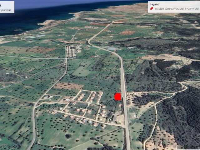 IN TATLISUDA, CONTACTING THE MAIN ROAD, 35% ZONING, CLEAR SEA VIEW, COMMERCIAL, 1296 M2 LAND FOR SALE ADEM AKIN 05338314949