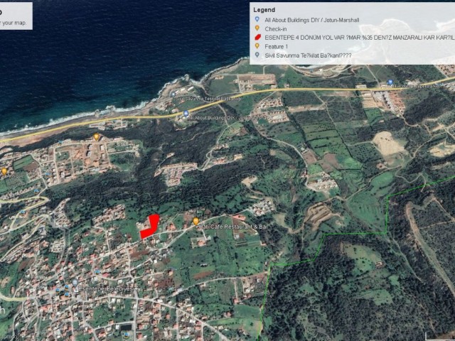 4 DECLARES OF LAND FOR SALE IN ESENTEPE WITH SEA VIEW IN EXCHANGE OF 35% FLOOR ADEM AKIN 05338314949