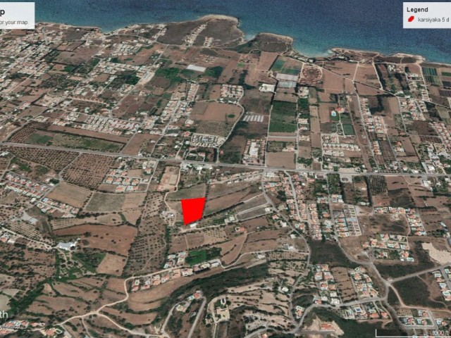 5 DECLARES OF LAND FOR SALE IN ÇATALKÖY WITH MOUNTAIN AND SEA VIEW ADEM AKIN 05338314949