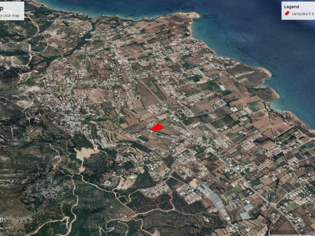 زمین سرمایه گذاری با چشم انداز دریا در Gİrne KARŞIYAKA 5 مورد 2 EVLEK زمین برای فروش ADEM AKIN 05338314949