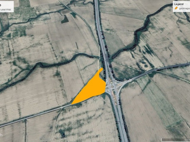 MAGUSA İNÖNÜ جاده اصلی صفر تماس زمین تقاطع برای فروش با فصل 96 منطقه ADEM AKIN 05338314949