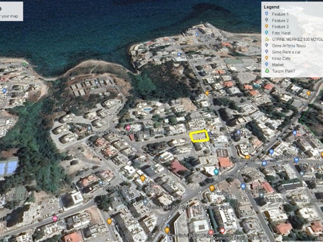 UNSER GRUNDSTÜCK IM KYRENIA-ZENTRUM MIT 180 % ZONEN- UND 5-ETAGEN-ERLAUBNIS MIT MEERBLICK ENTSPRECHEND KOÇANLI. Der Gesamtpreis beträgt 600.000 GBP. ADEM AKIN 05338314949