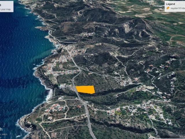 9.5 DECLARES OF LAND FOR SALE IN KAYALAR, SUPER LOCATION WITH CLEAR SEA VIEW 1,100,000 GBP TOTAL PRICE ADEM AKIN 05338314949