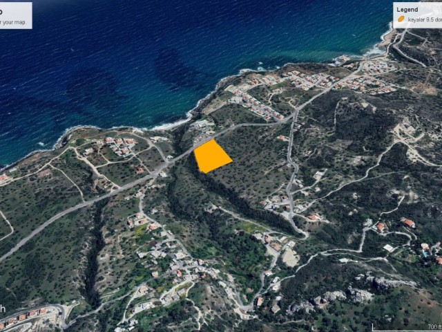 9.5 DECLARES OF LAND FOR SALE IN KAYALAR, SUPER LOCATION WITH CLEAR SEA VIEW 1,100,000 GBP TOTAL PRICE ADEM AKIN 05338314949