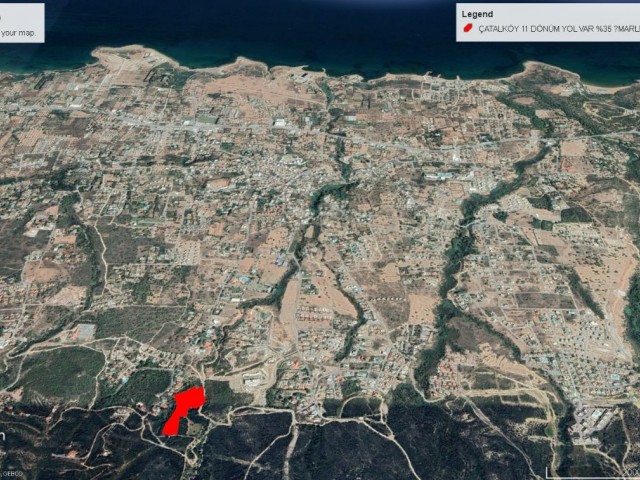 11 DECLARES OF LAND FOR SALE IN ÇATALKÖY WITH MOUNTAIN AND SEA VIEWS ADEM AKIN 05338314949