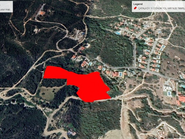 11 DECLARES OF LAND FOR SALE IN ÇATALKÖY WITH MOUNTAIN AND SEA VIEWS ADEM AKIN 05338314949