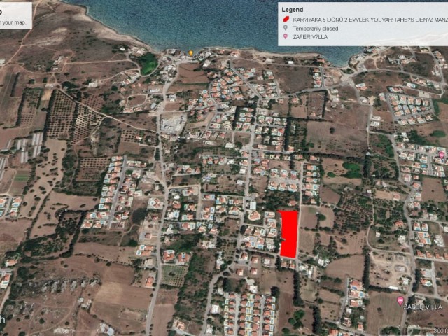 4 DONE 1 EVLEK LAND FOR SALE IN GİRNE KARŞIYAKA WITH CLEAR SEA VIEW AND ASPHALT ROAD CONTACT FOR 35% LAND ADEM AKIN 053383149498