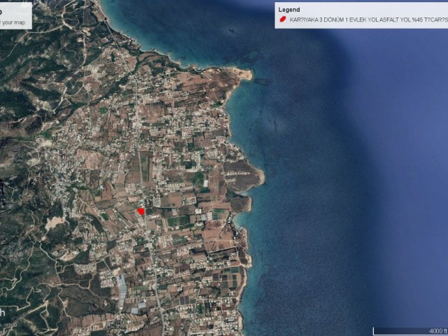 6 DECLARES OF EQUIVALENT KOÇANLI LAND FOR SALE IN GİRNE KARŞIYAKA WITH SEA VIEW ADEM AKIN 05338314949