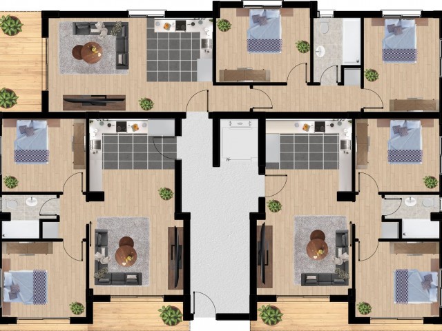 2+1 APARTMENTS FOR SALE IN FAMAGUSTA BAYKAL REGION 