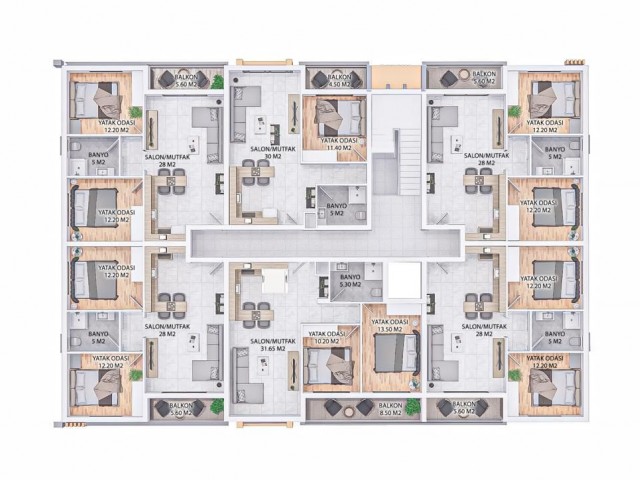 2+1 WOHNUNG ZUM VERKAUF IN DER REGION ÇANAKKALE