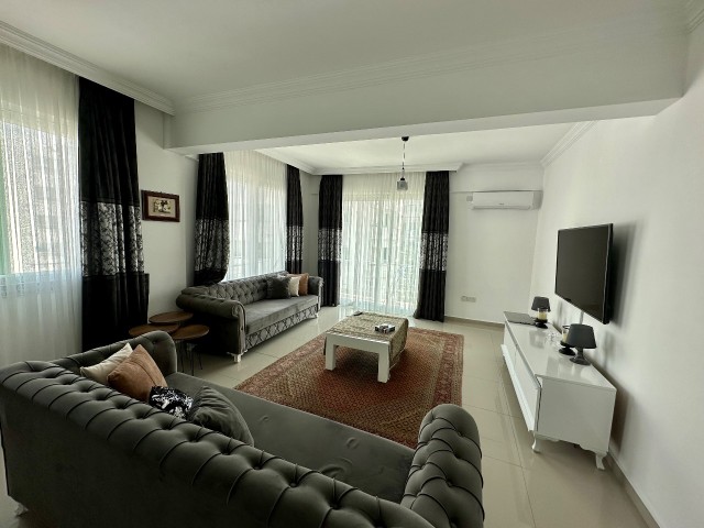 Kyrenia Center; Spacious 3-Bedroom Apartment with White Furnishings